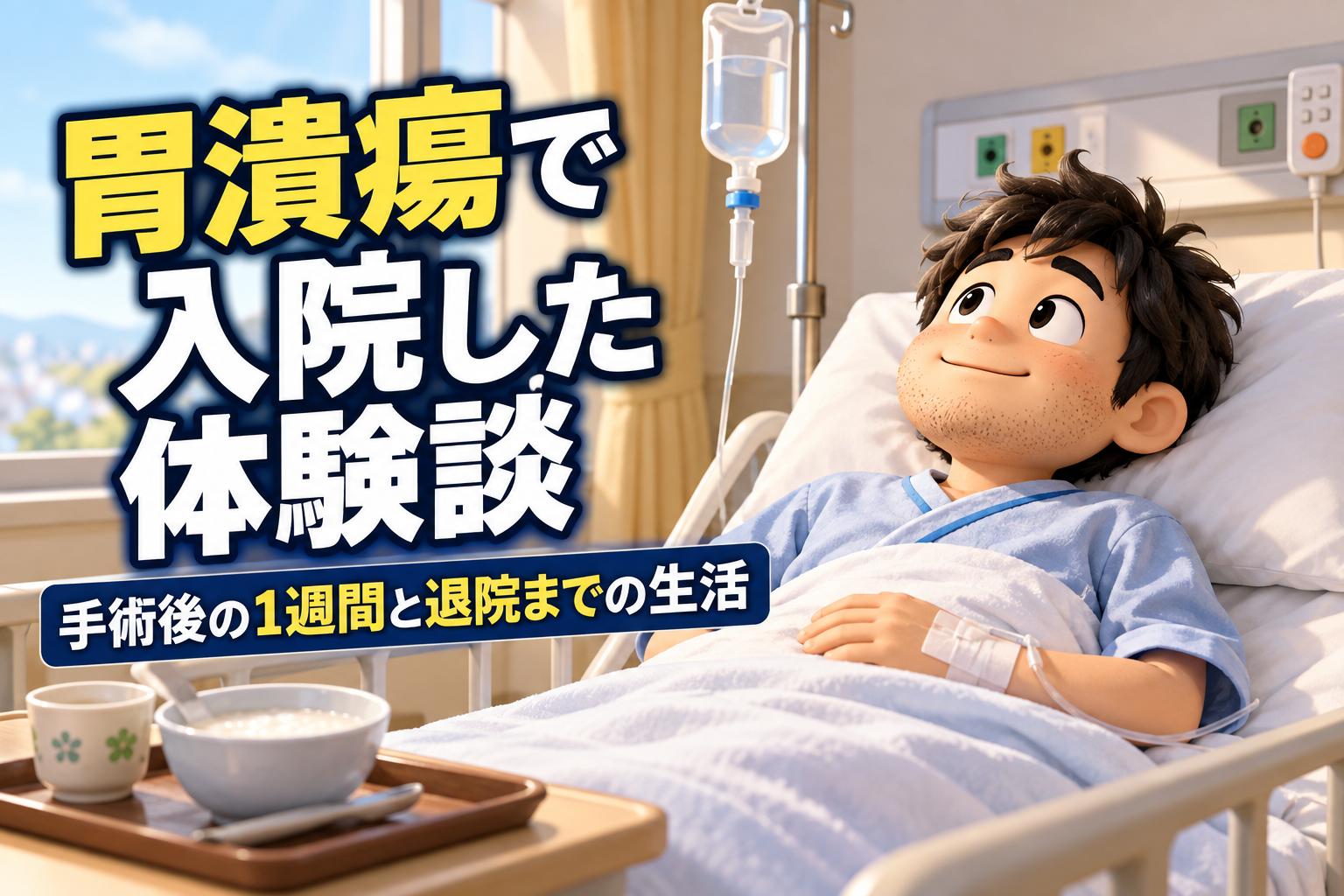 胃潰瘍で入院し手術後から退院まで過ごした体験談